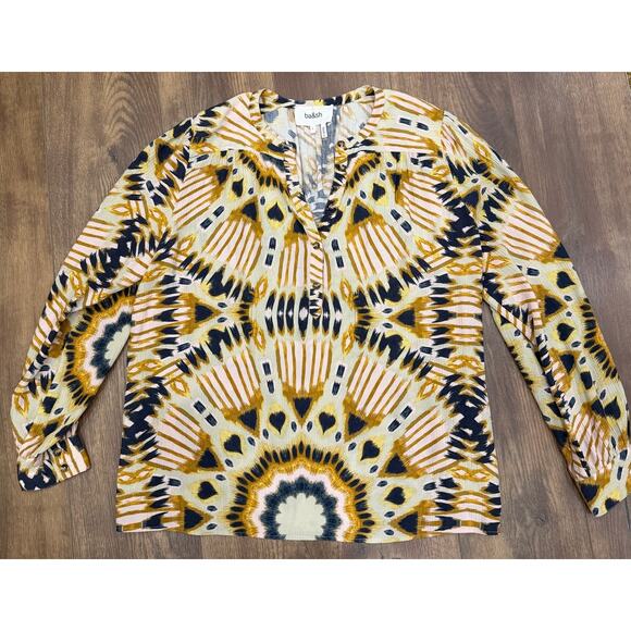 Ba&sh Calysta Crinkled Blouse in Kaleidoscope size Small - Picture 2 of 8